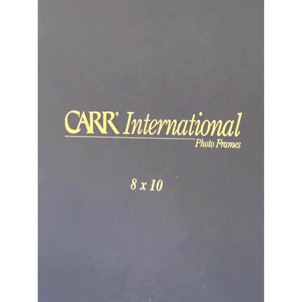 Carr‎ International 8x10 Art Deco Silver Gold Ribbed Metal Photo Frame